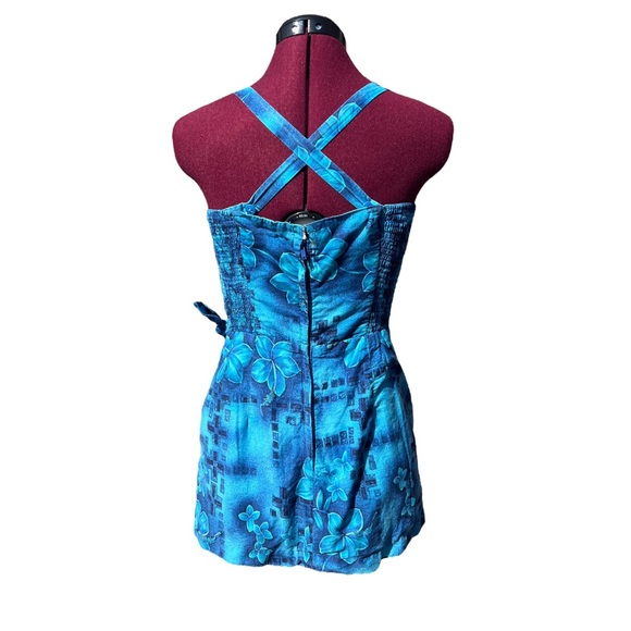 VTG Blue Floral 60's Paradise Hawaii Sun Suit Romper See Measurements in listing - Picture 4 of 15